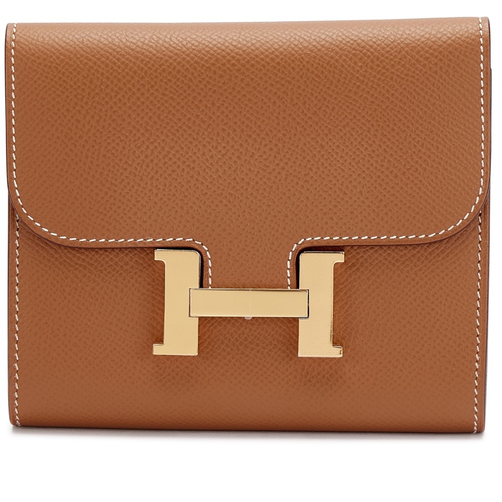Hermès 2023 Gold Epsom Constance Slim Wallet